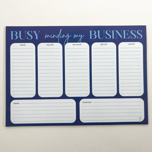 Planner da tavolo blu