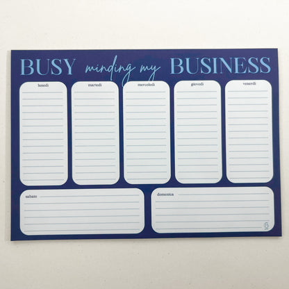 Planner da tavolo blu