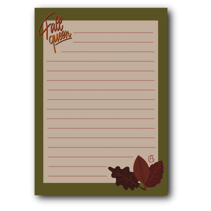 Block notes rettangolare - fall queen