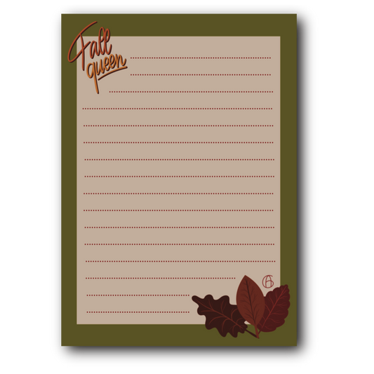 Block notes rettangolare - fall queen