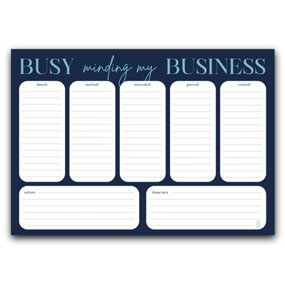 Planner da tavolo blu